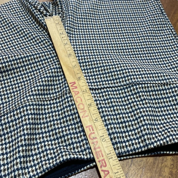 Alexander Jordan Tummy Control Medium Leggings Cream, Brown & Blue Houndstooth. - Picture 8 of 9